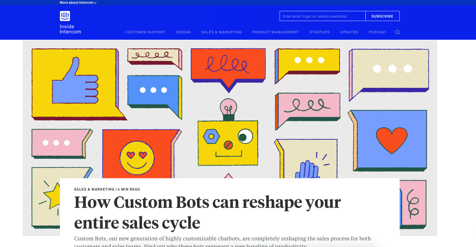 intercom content case study: top-down content marketing strategy.