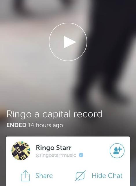 Ringo Starr on Periscope