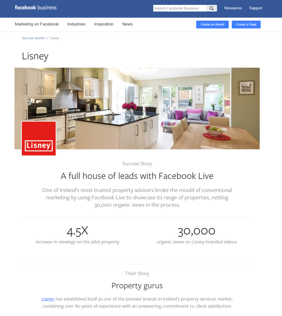 Lisney – the competitive edge with a Facebook case study